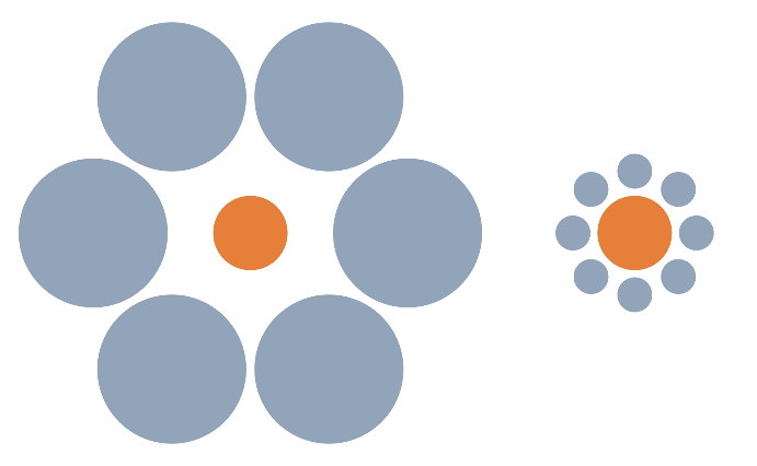 illusion Both Circle are exactly the same size!
